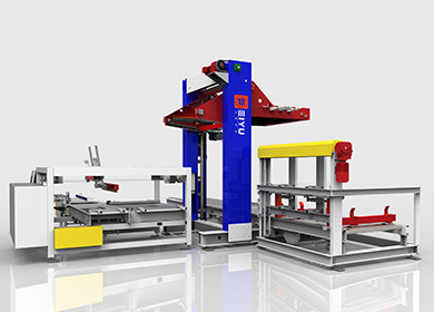 Single channel gantry palletizer