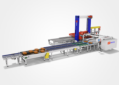 Double channel gantry palletizer