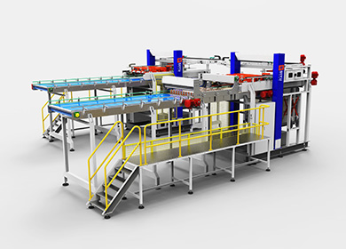 Full cans palletizing and depalletizing system