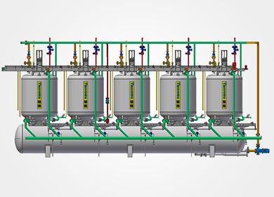 Continuous multiple towers sterilizer