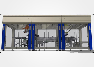Automatic loading and unloading plates system for soft bags